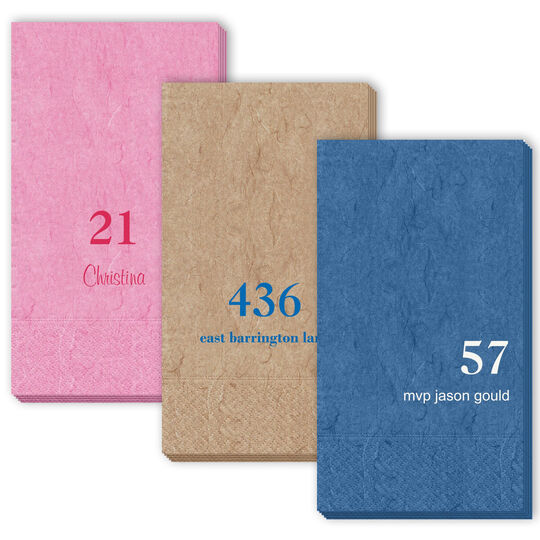 Design Your Own Big Number Bali Guest Towels